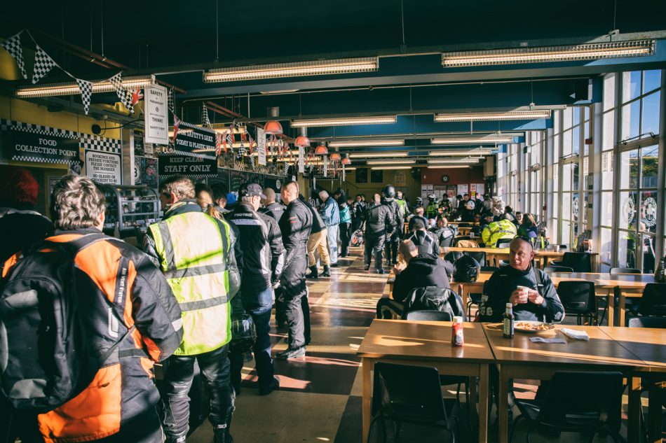 Start of the London Motorbike Protest on November 6, 2016 in front of the Ace Cafe.