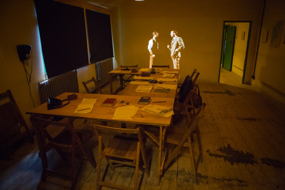 Interior of a hut at Bletchley Park.