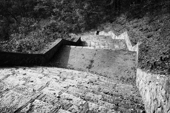 Todesstiege im KZ Mauthausen