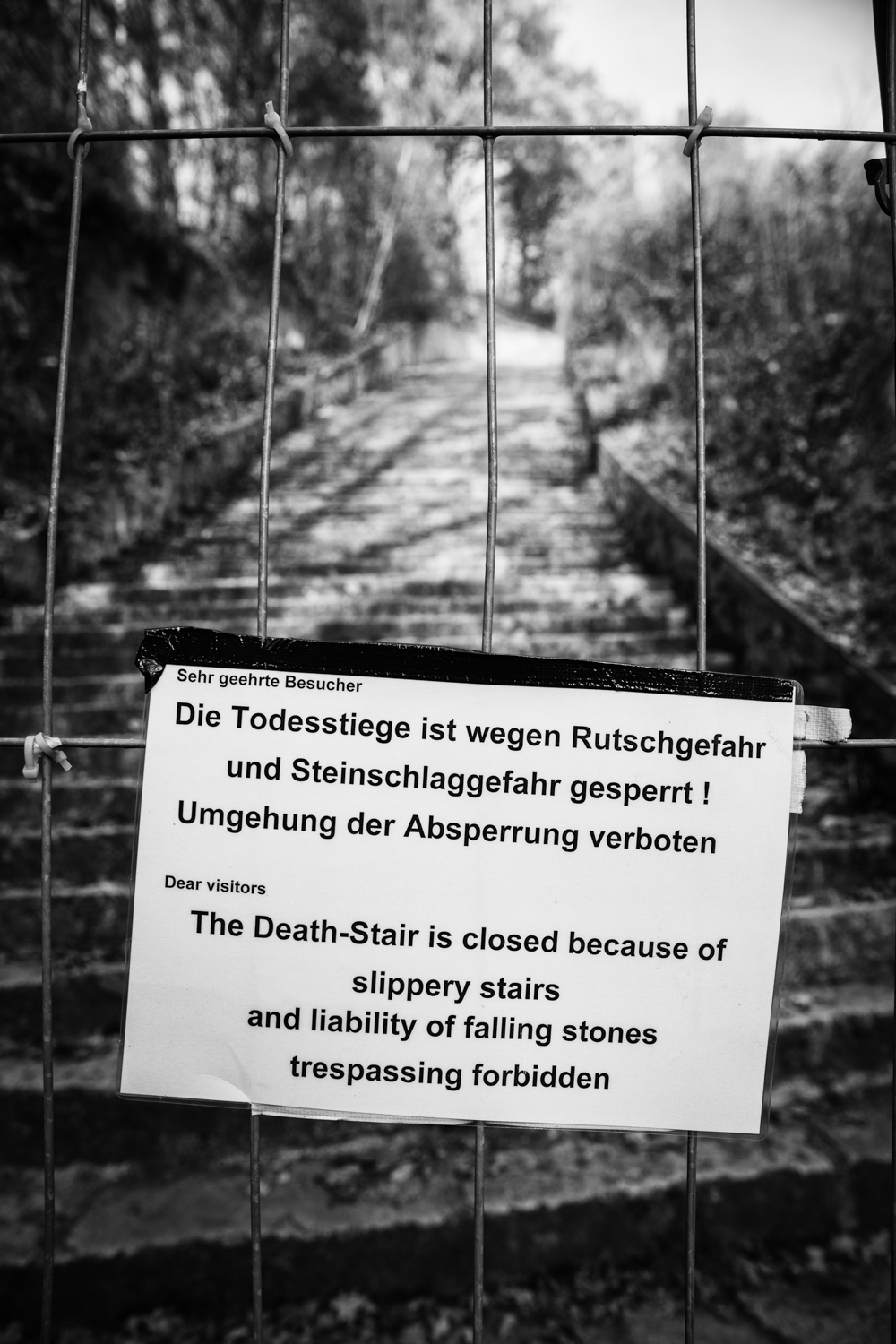 Todesstiege im KZ Mauthausen
