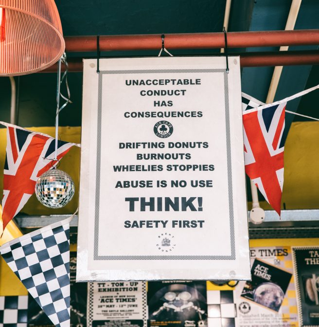 London Motorbike Protest Sign