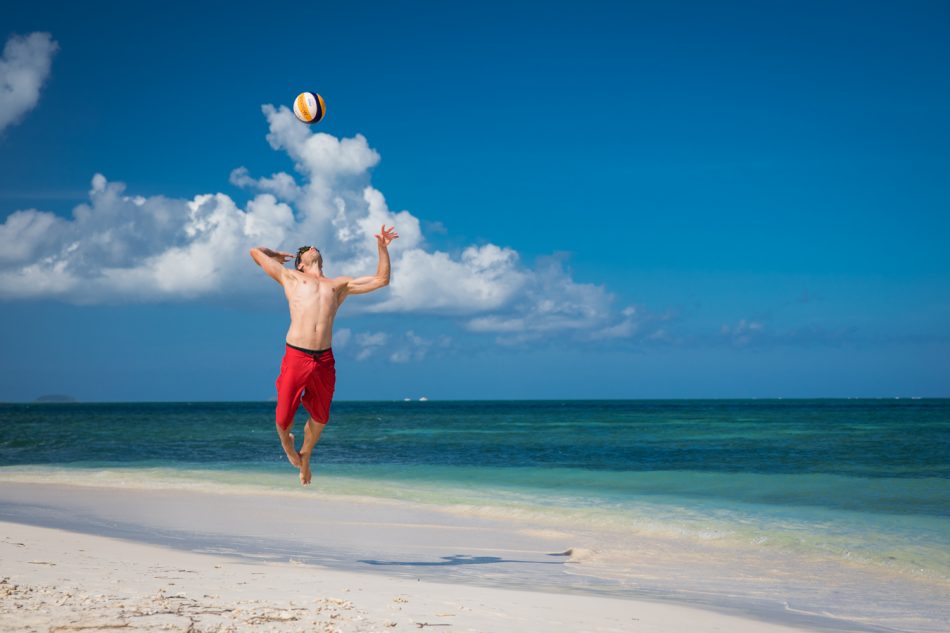 Beachvolleyball am Strand