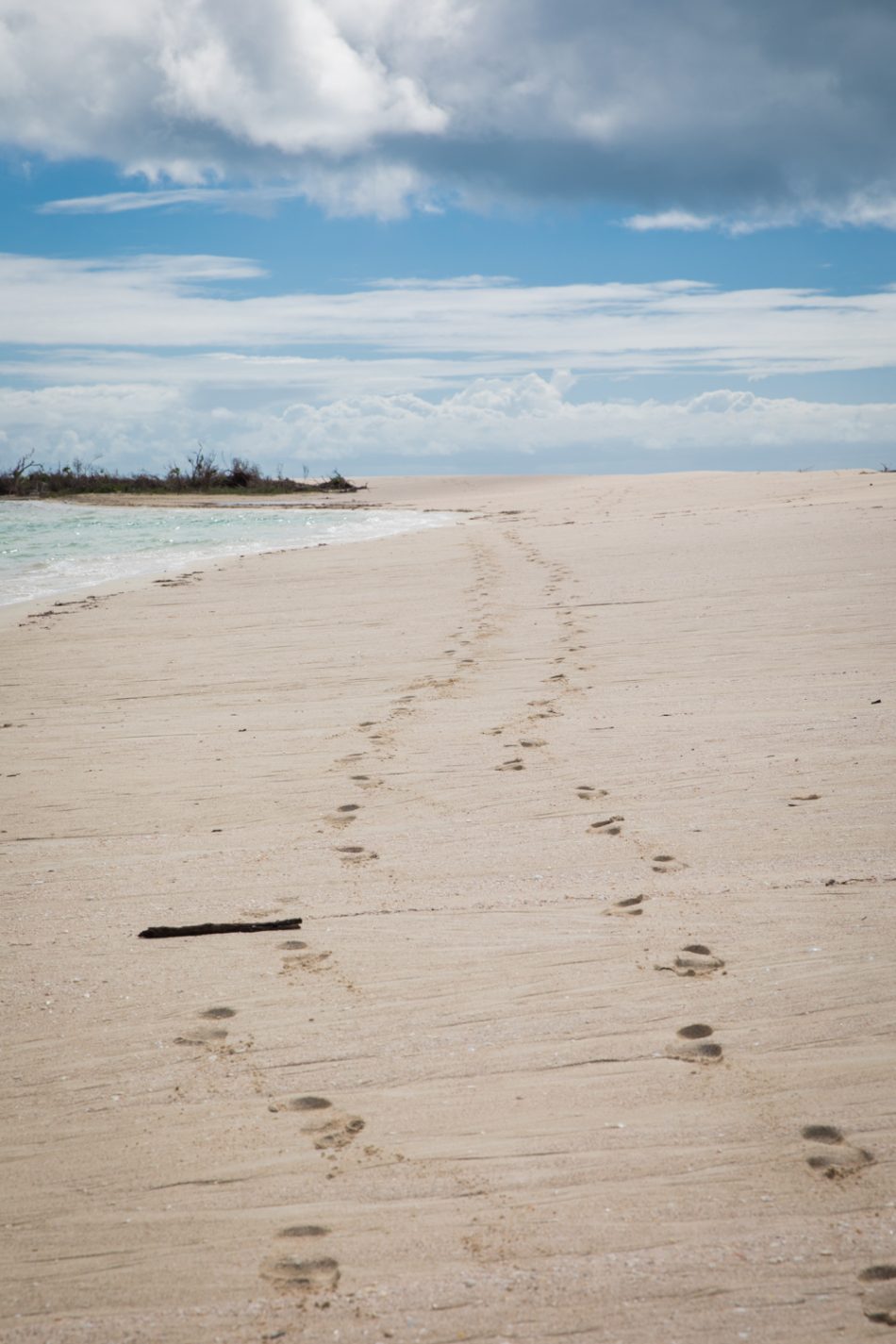 Fußspuren im Strand