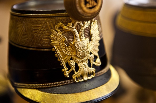 Tschako eines Offiziers der k.u.k. Armee (Heeresgeschichtliches Museum, Wien)
