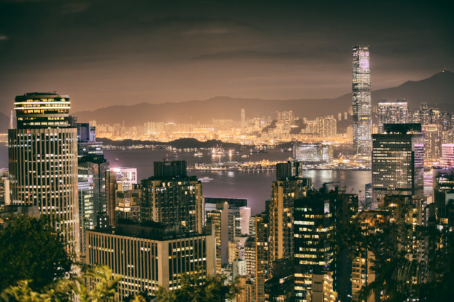 Hong Kong at night