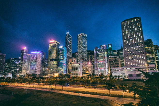 Hong Kong at night