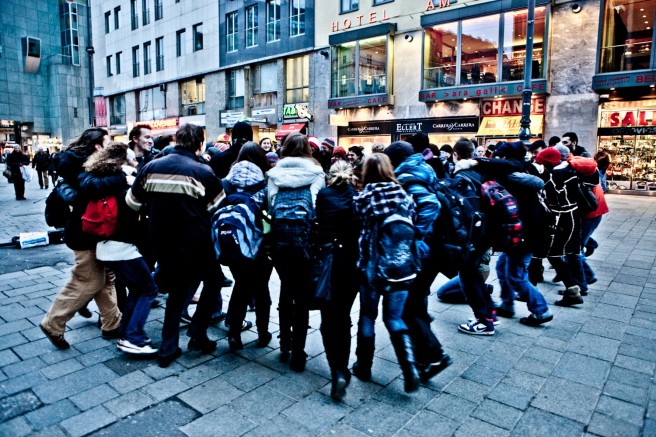 Umarmungs-Flashmob